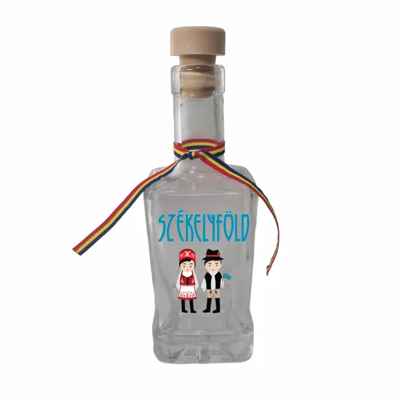 Szekelyfold, tinutul secuiesc, sticla cu mesaj patrata, 250 ml, model divgs318 20